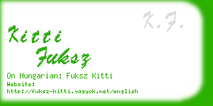 kitti fuksz business card